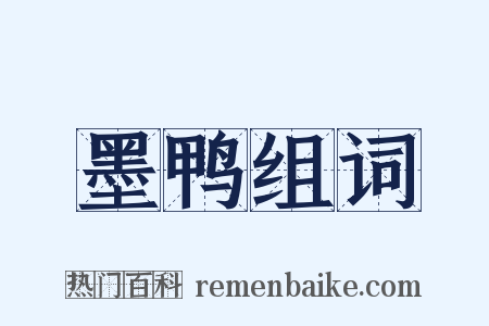 墨鸭组词是什么意思的图片